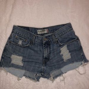 Distressed Levi shorts